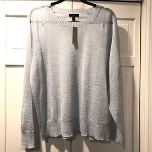 Sheer metallic J Crew Sweater