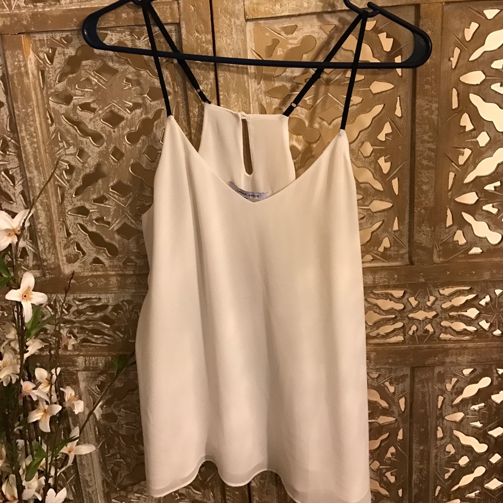 Black and White Tank Blouse