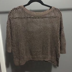 Express Brown Net Sweater