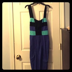 Maurice's Blue Block Color Dress with Pockets!