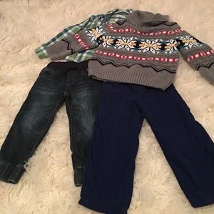 Gymboree bundle 3 items! 2 pants and a sweater!