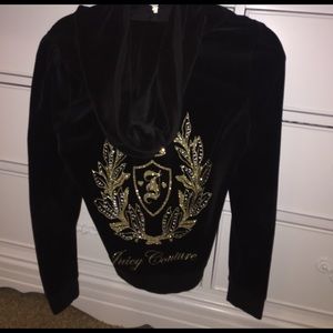 Juicy Couture black velvet jacket size small