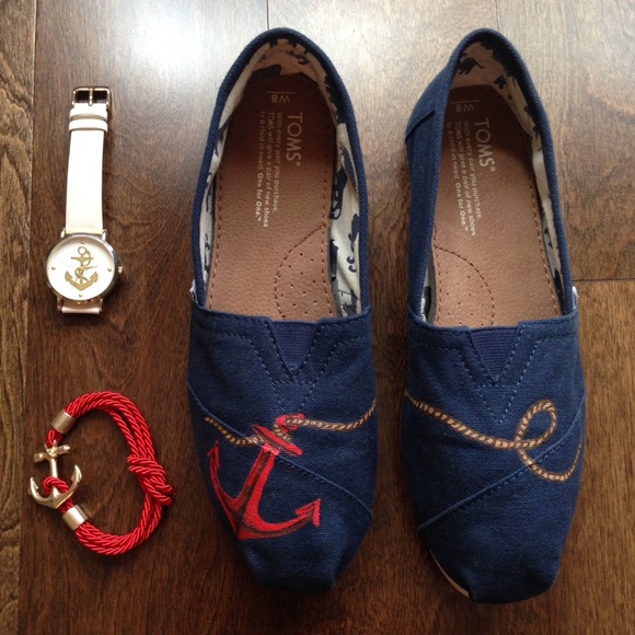 TOMS Shoes - Custom Painted TOMS | Nautical Anchor