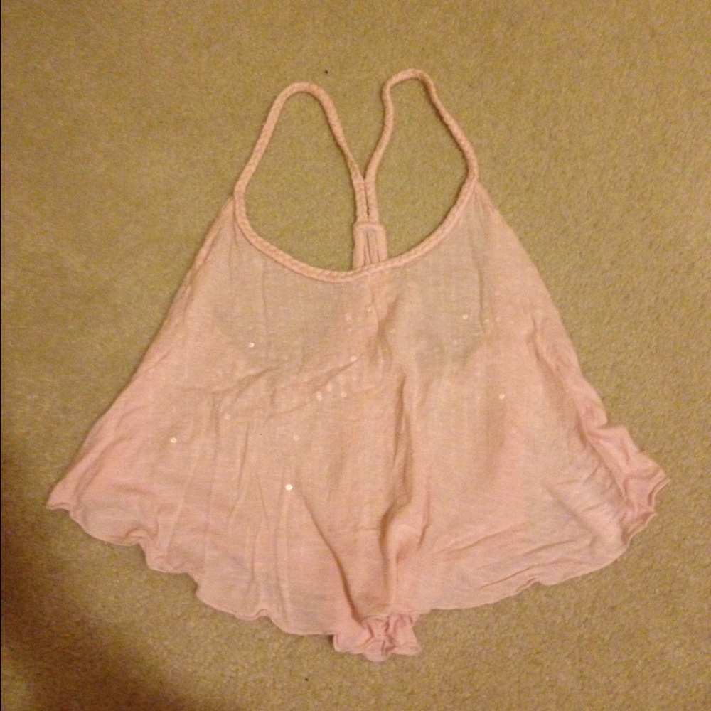 Abercrombie and Fitch pink crop top