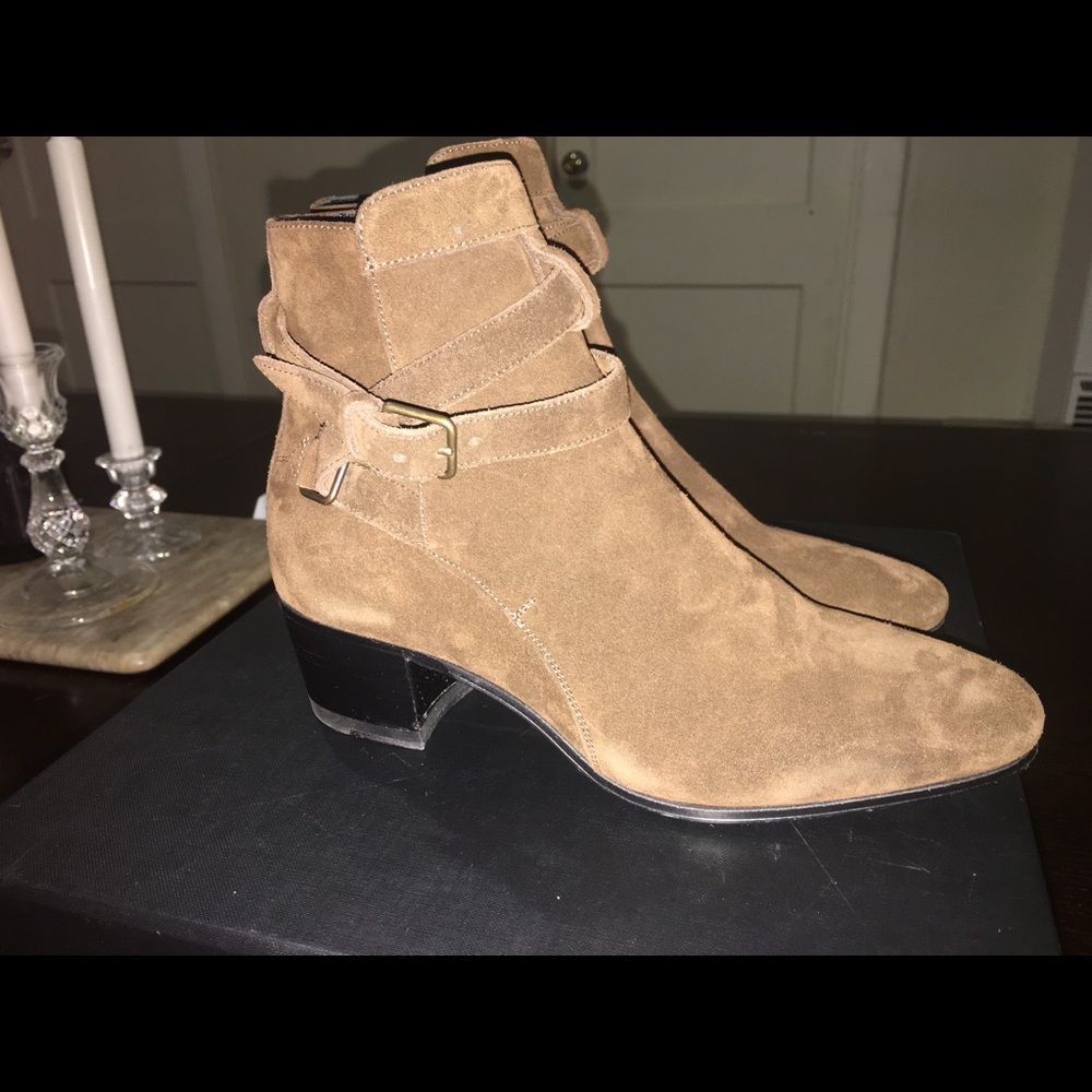 Saint Laurent suede bootie