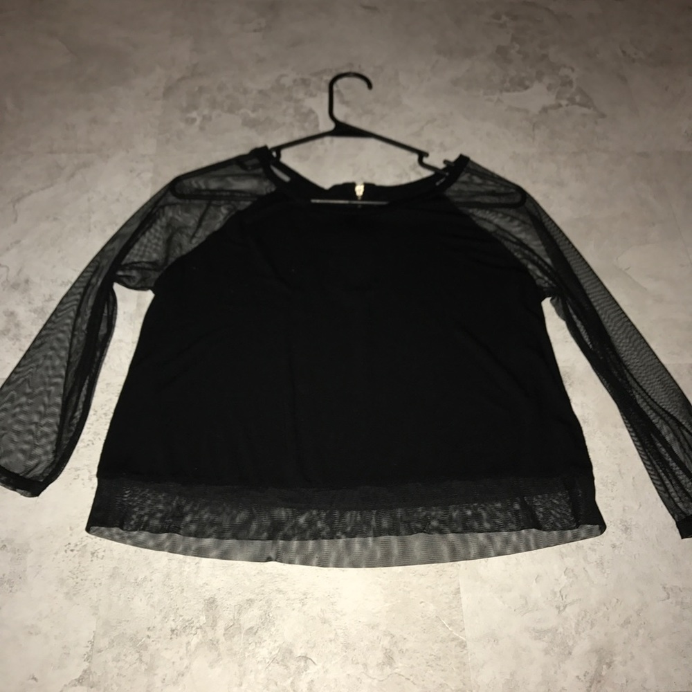 Top with silver zipper