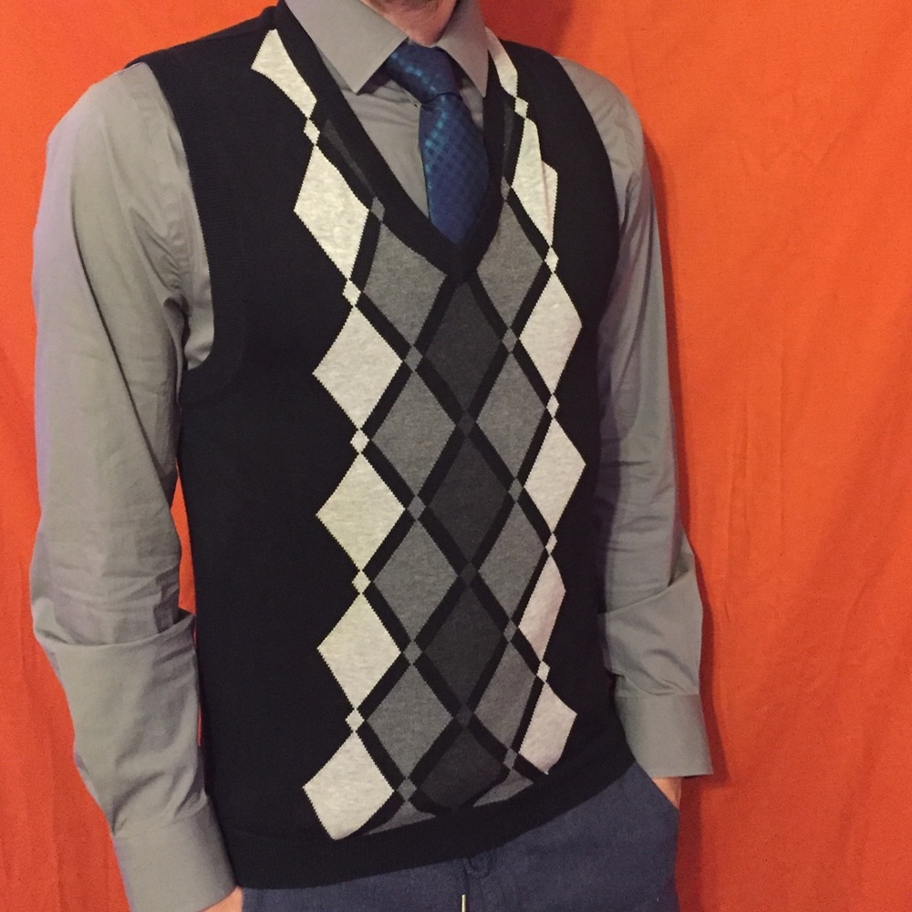 Express Design Studio argyle sweater vest
