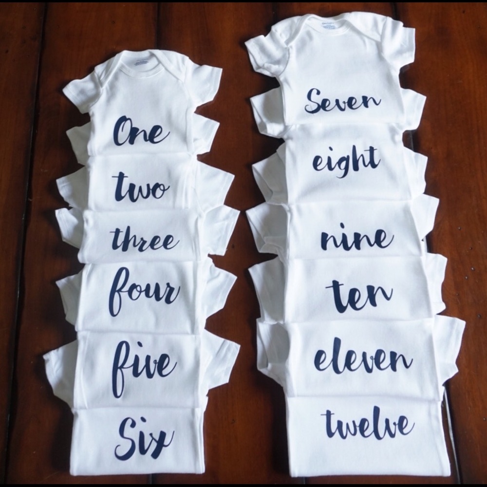 Baby Milestone Onesies