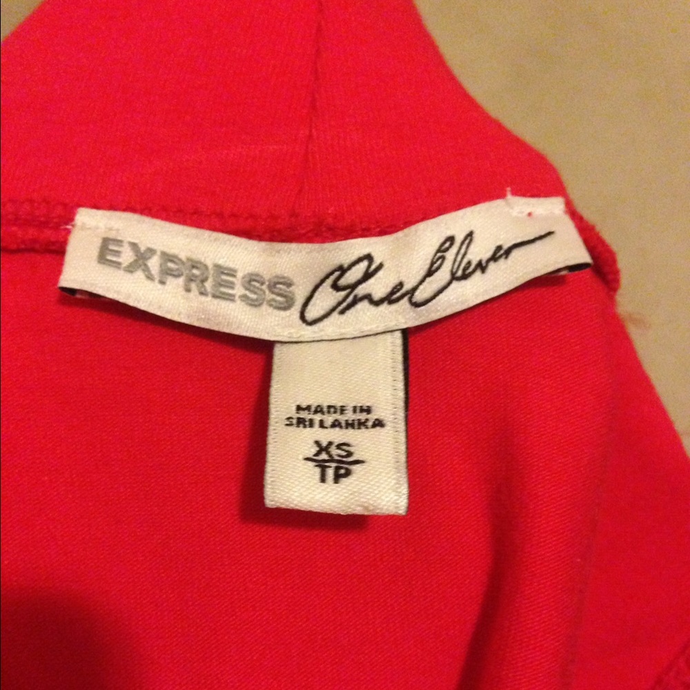 Express red high neck tank top