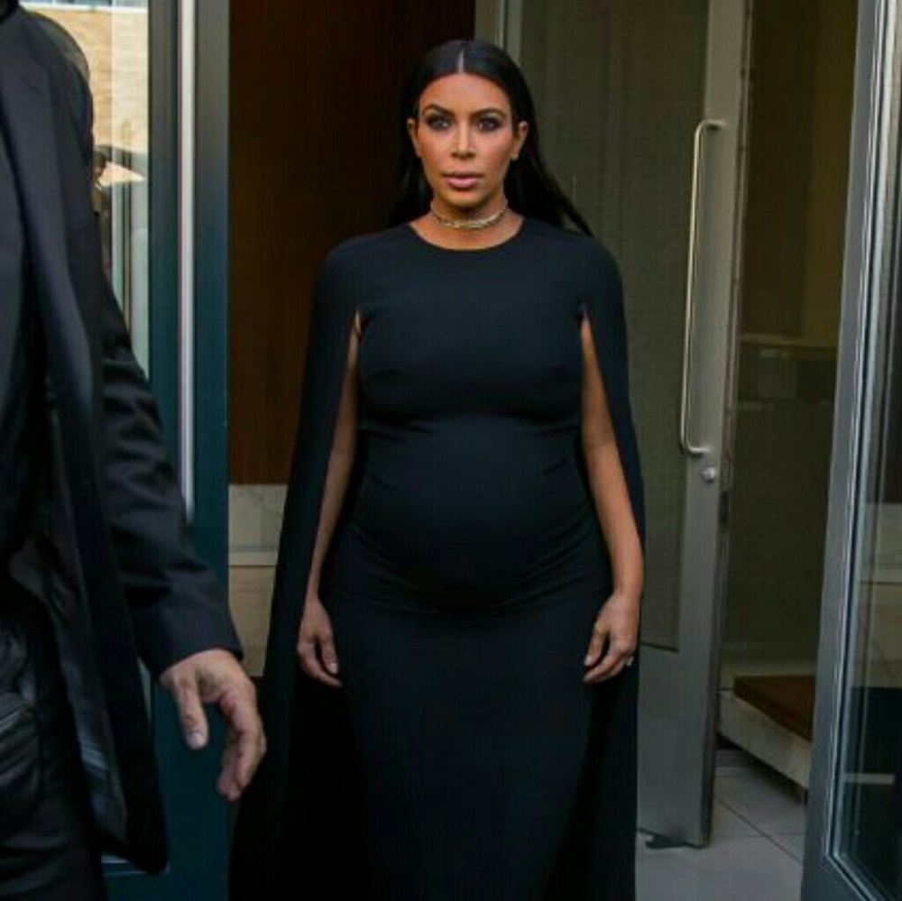 Maternity style cape dress