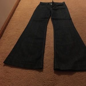 7 for all mankind ginger dark wash wide leg denim