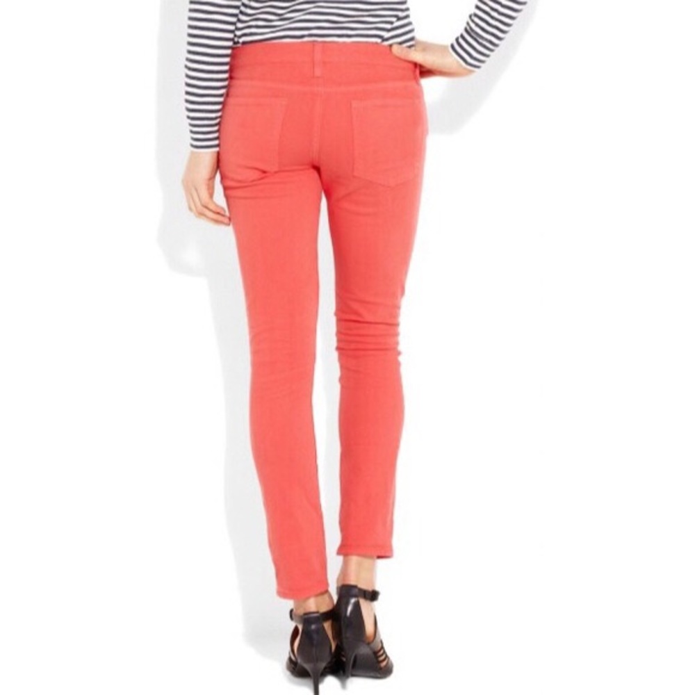 Coral J. Crew Matchstick Jeans