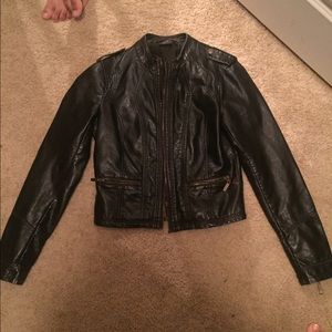Leather jacket. Super cute