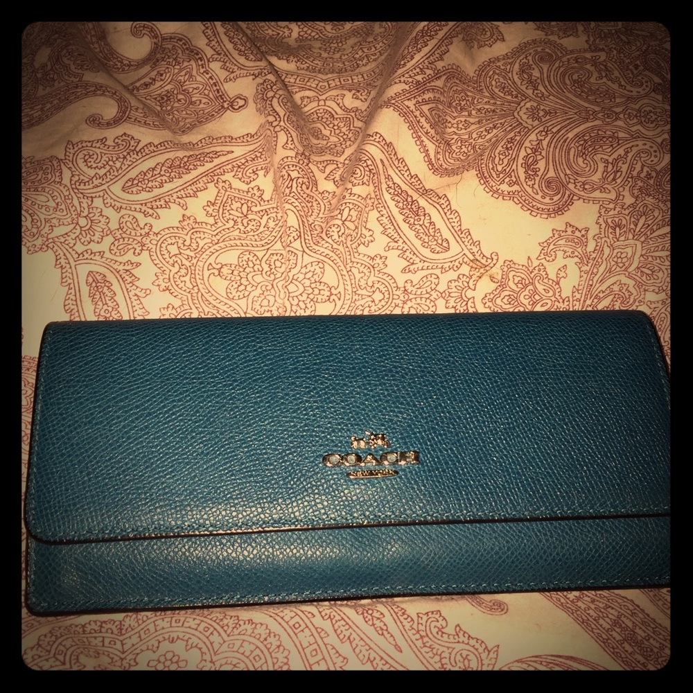Teal Coach Wallet