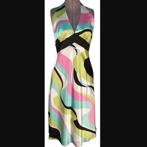 NWT Laundry multicolored silk dress. Size 6