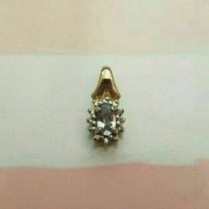 Stamped 10kt Gold Gemstone Pendant