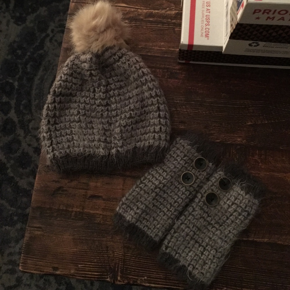 Hat with matching gloves