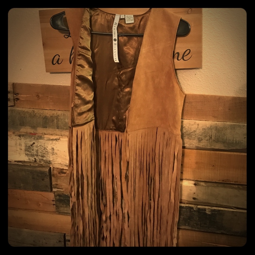 ❤Make an Offer❤ Split leather tassel vest