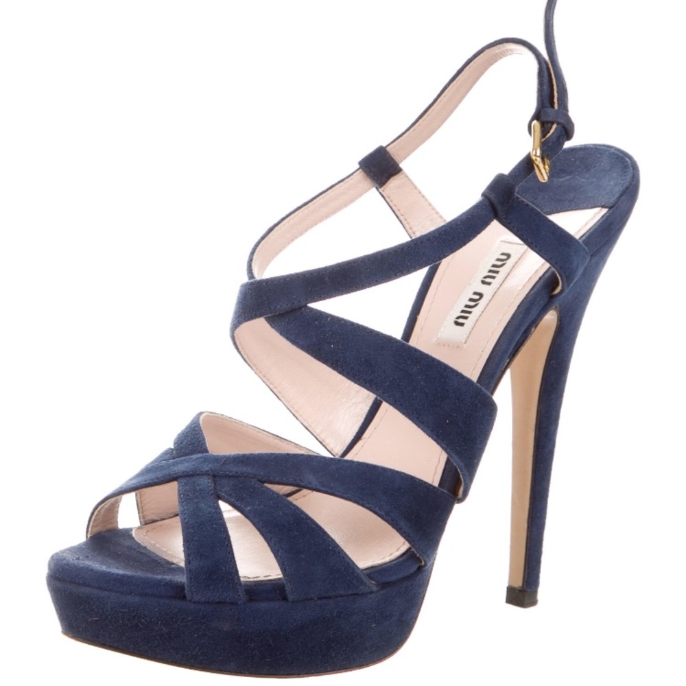 Miu Miu suede high heel sandals