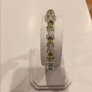 Genuine New Sterling Silver/Peridot Bracelet