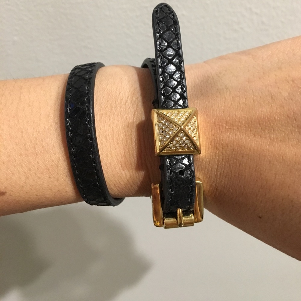 Michael kors snake skin leather bracelet