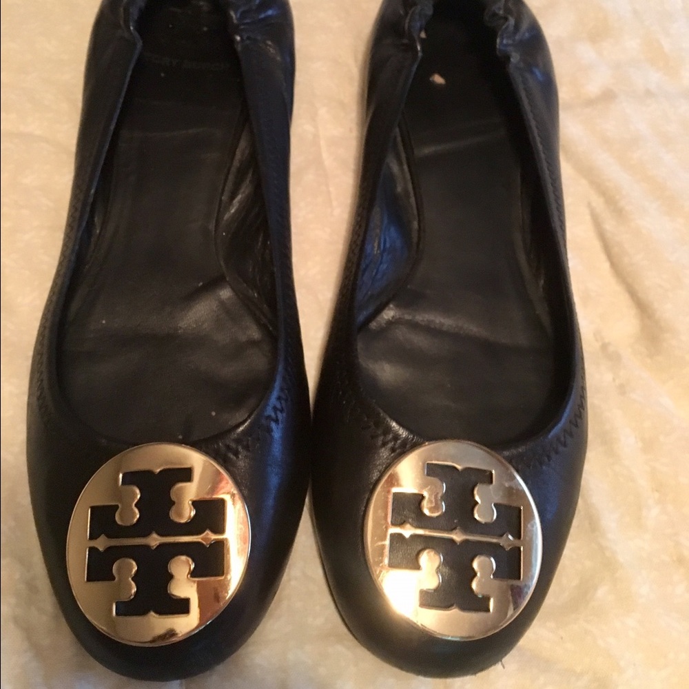 SOLD-Tory Burch Black Flats 9
