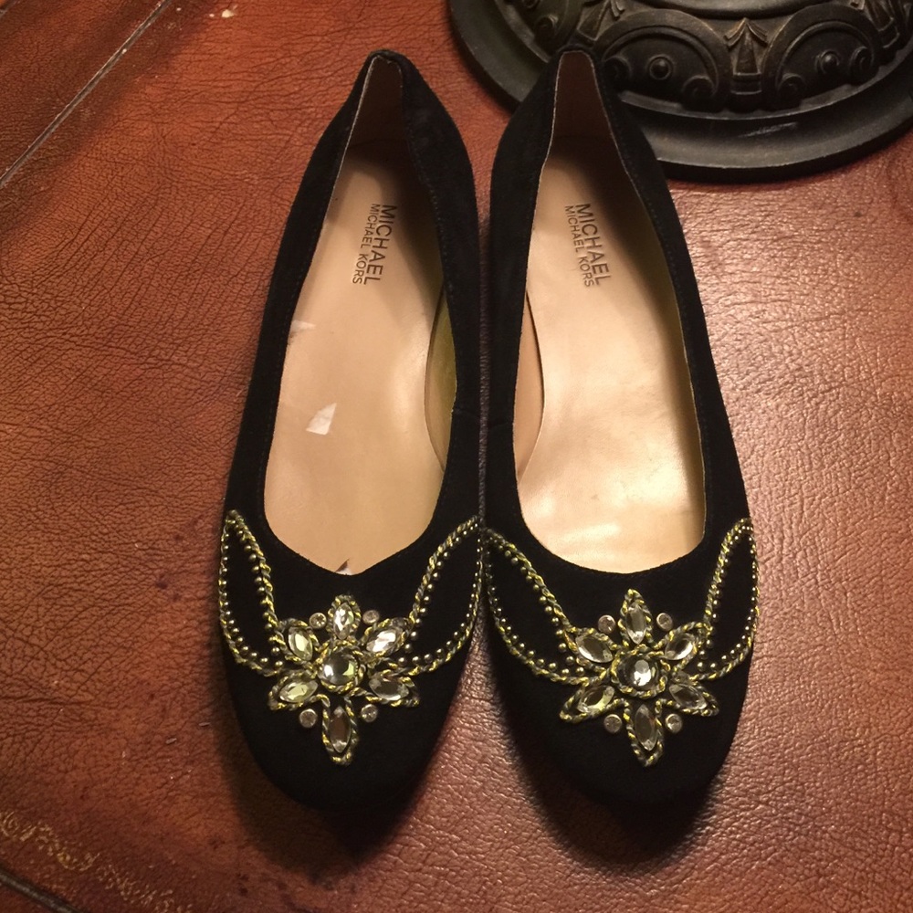 Michael Kor flats with rhinestones size 8/2