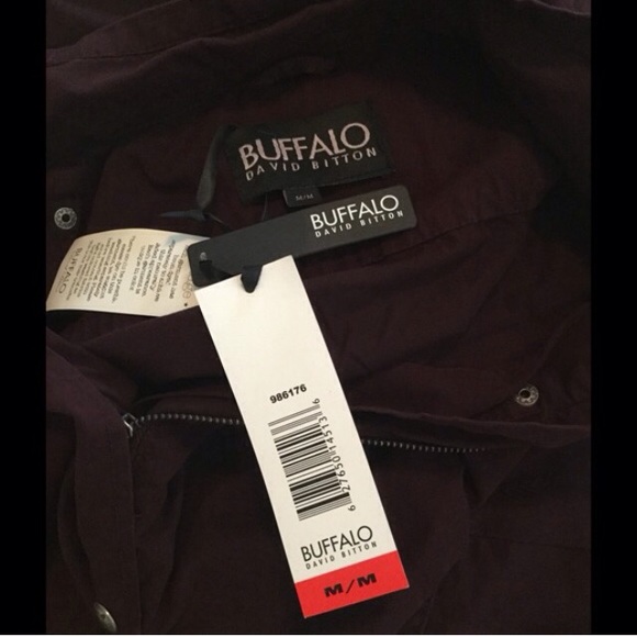 MAROON Buffalo David Bitton Anorak UTILITY JACKET - Picture 2 of 4