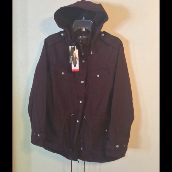 MAROON Buffalo David Bitton Anorak UTILITY JACKET - Picture 3 of 4