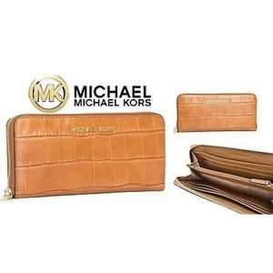 Michael Kira Crocodile Embossed wallet