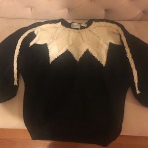 Black and white vintage style sweater