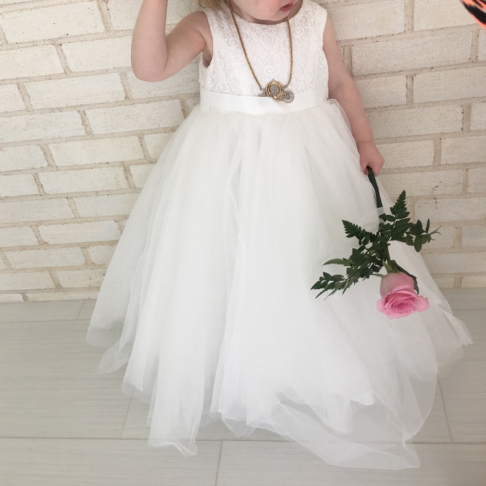 David's bridal Flower girl dress