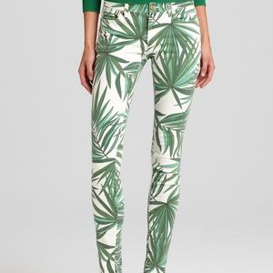 MICHAEL KORS Palm Print Skinny Jeans