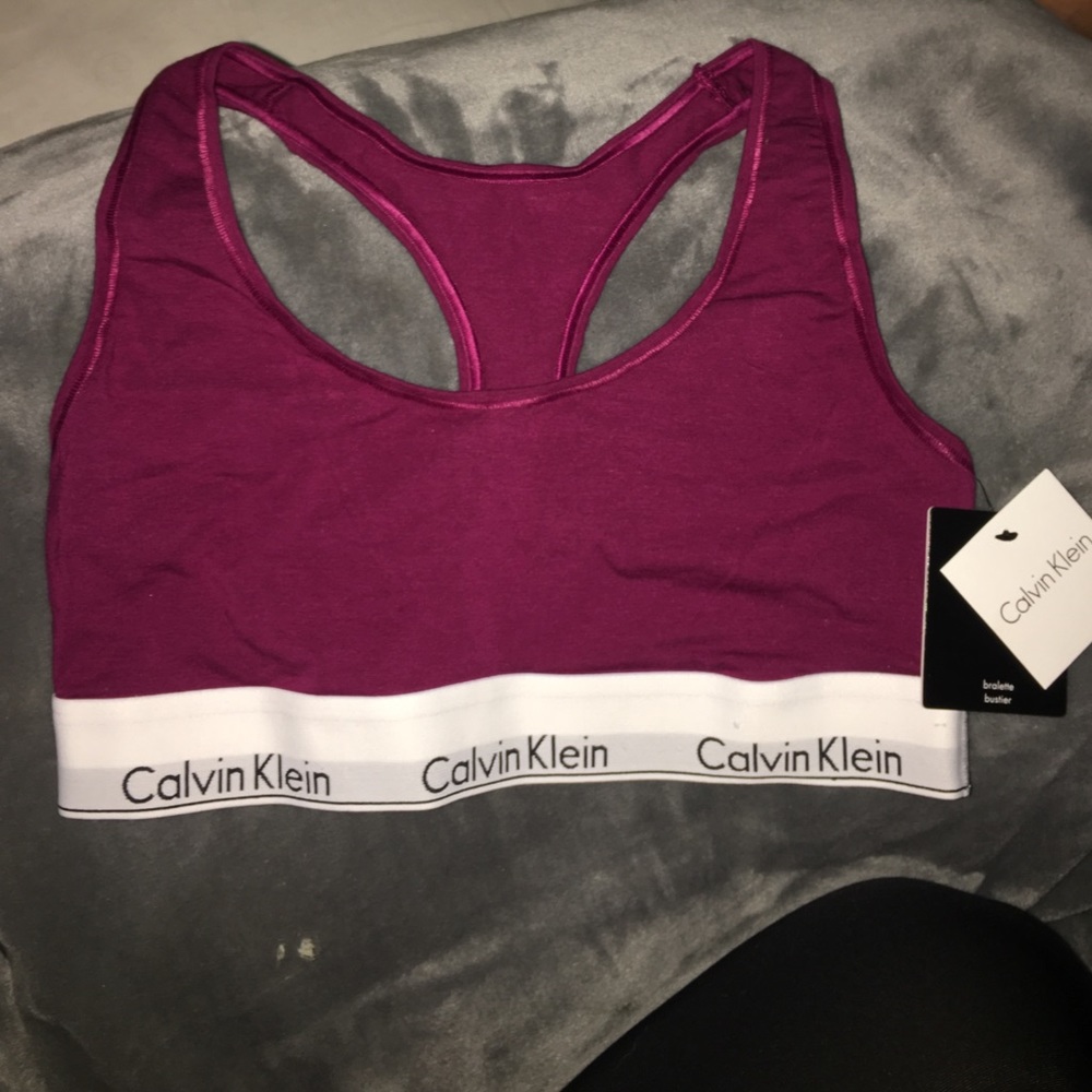 Calvin Klein Bralette Bustier (Burgundy)