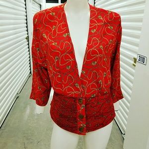 Baroque printed blouse