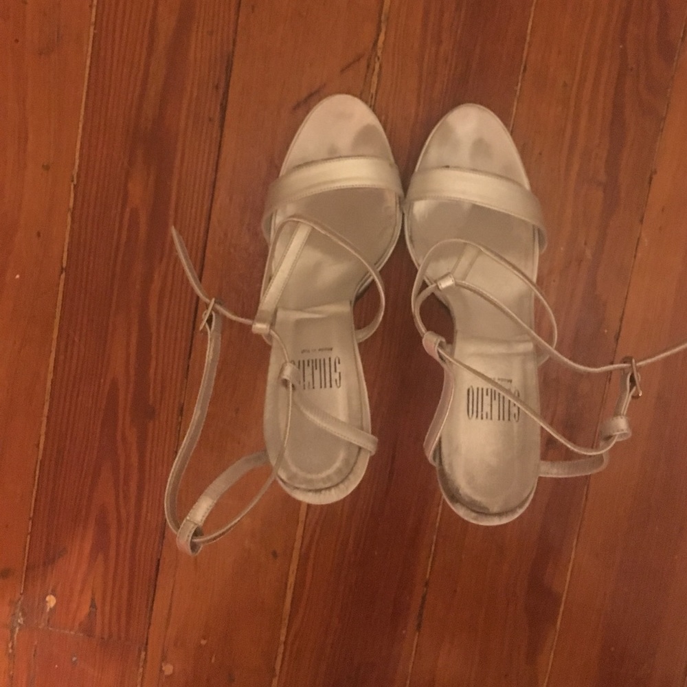 Sexy silver dancing heels