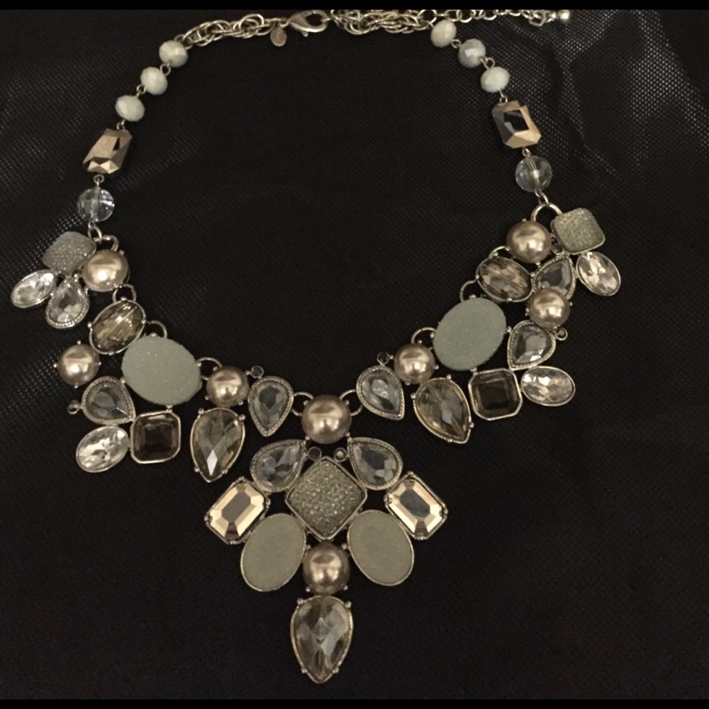 Sale💕Chico's statement necklace silver/blue/grey
