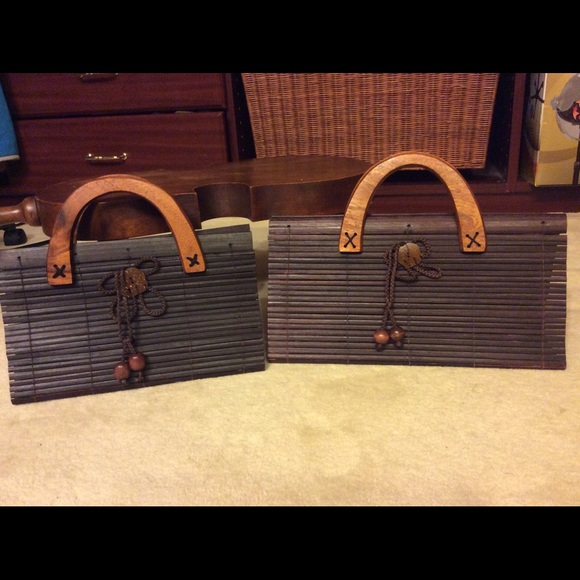 ONLY 1 LEFT!! Bamboo purse coconut clasp - Picture 2 of 7