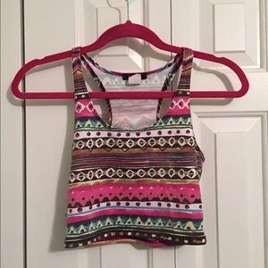 Tribal print crop top