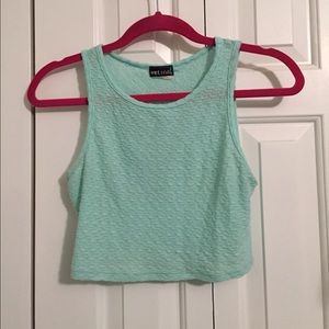 Mint crop top WORN ONCE