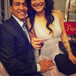 Feather gray full length Lulu dress