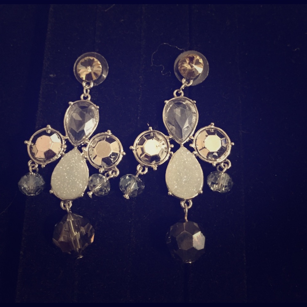 Chico's. Earrings light blue/grey/silver