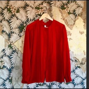 Vintage Diane Von Furstenberg Red Blouse Vintage Diane Von Furstenberg Red Blouse