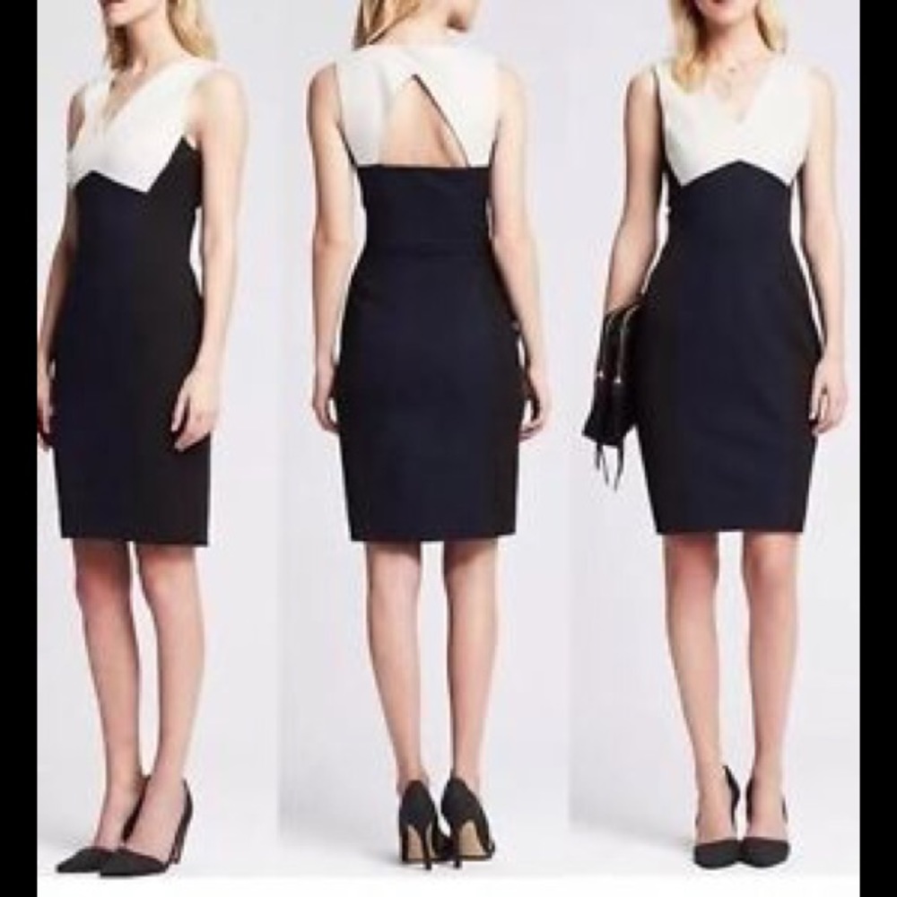 Banana Republic Sloan  V neck Sheath Dress, sz 0