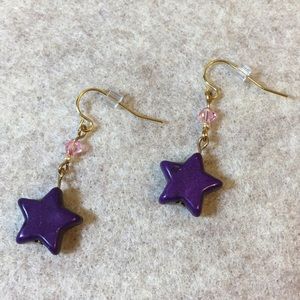 Purple Star Earrings
