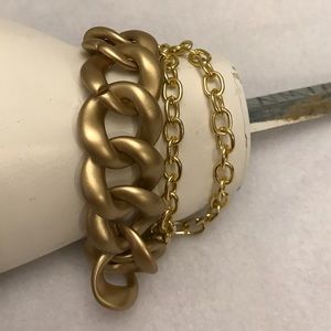 Gold tone chain bracelet