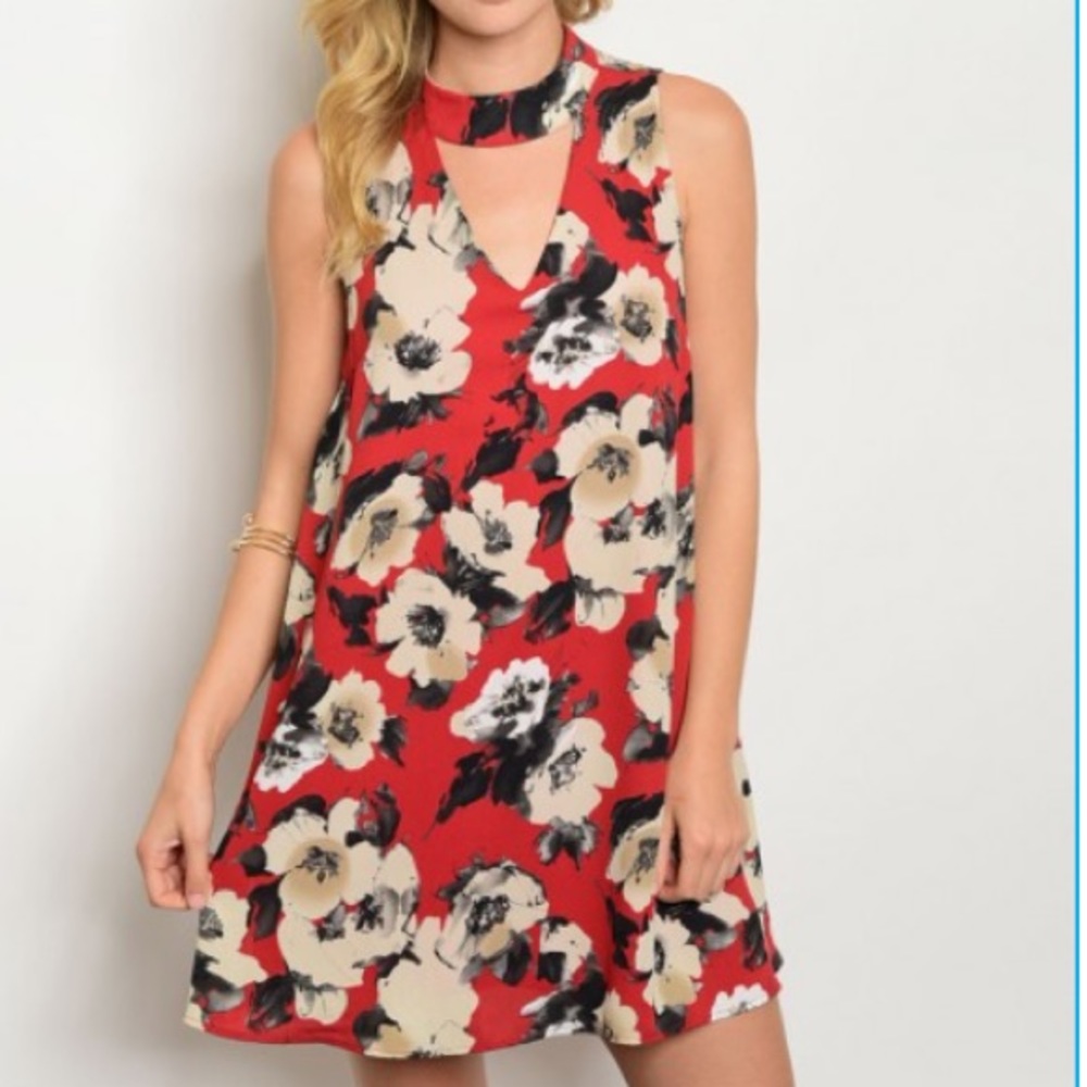 ❤❤Red Floral Mini Dress❤❤