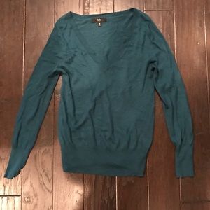 Teal V-Neck Sweater
