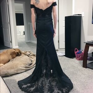 Black lace prom dress!!!