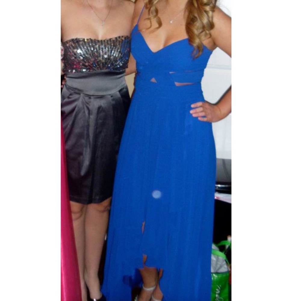 Cobalt blue evening prom gown